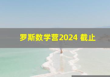 罗斯数学营2024 截止